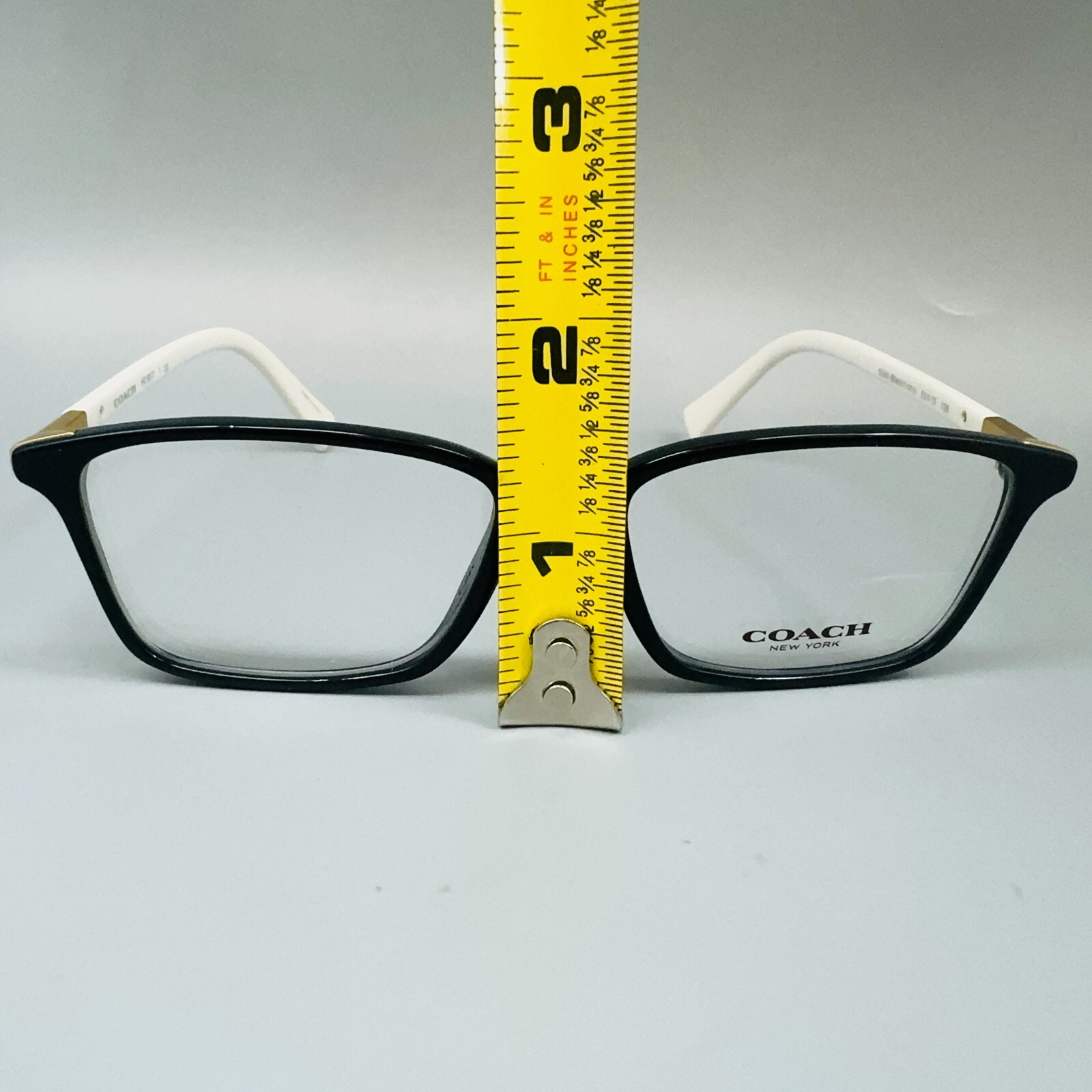 COACH HC 6077 / 5340 Eyeglasses 53-15-135mm - BLACK/IVORY 100% Original NO CASE!