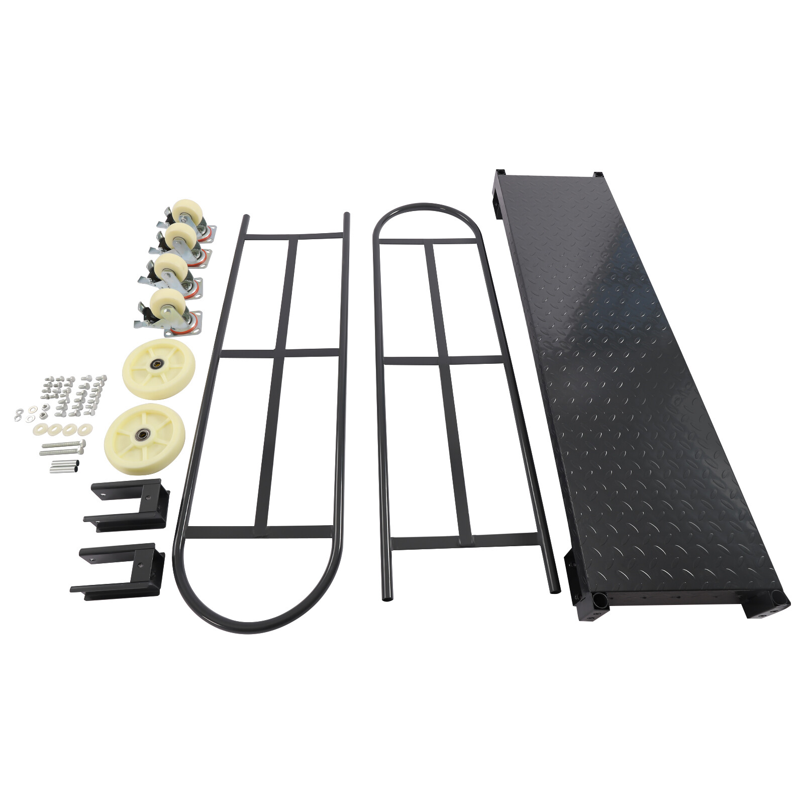 Heavy-Duty 64.6"x15.7" Steel Dolly U-Boat Utility Push Cart Platform Hand Truck