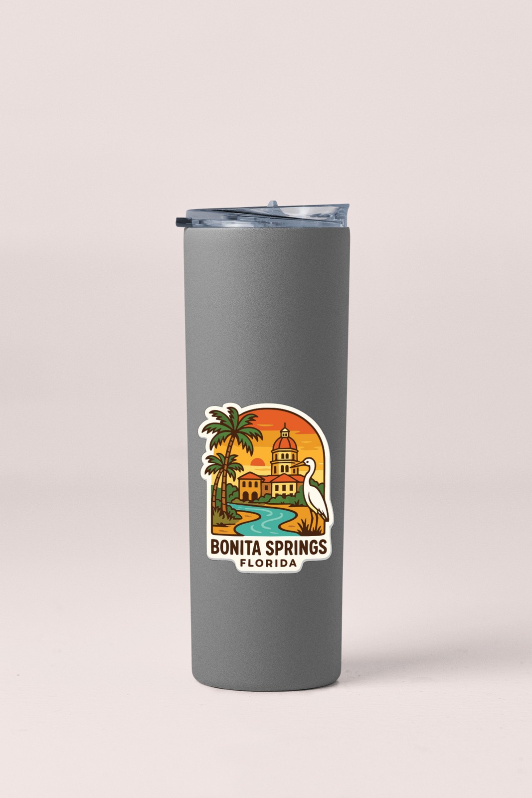 Bonita Springs Florida Sticker Decal Vinyl Die-Cut City Skyline Landmark Design