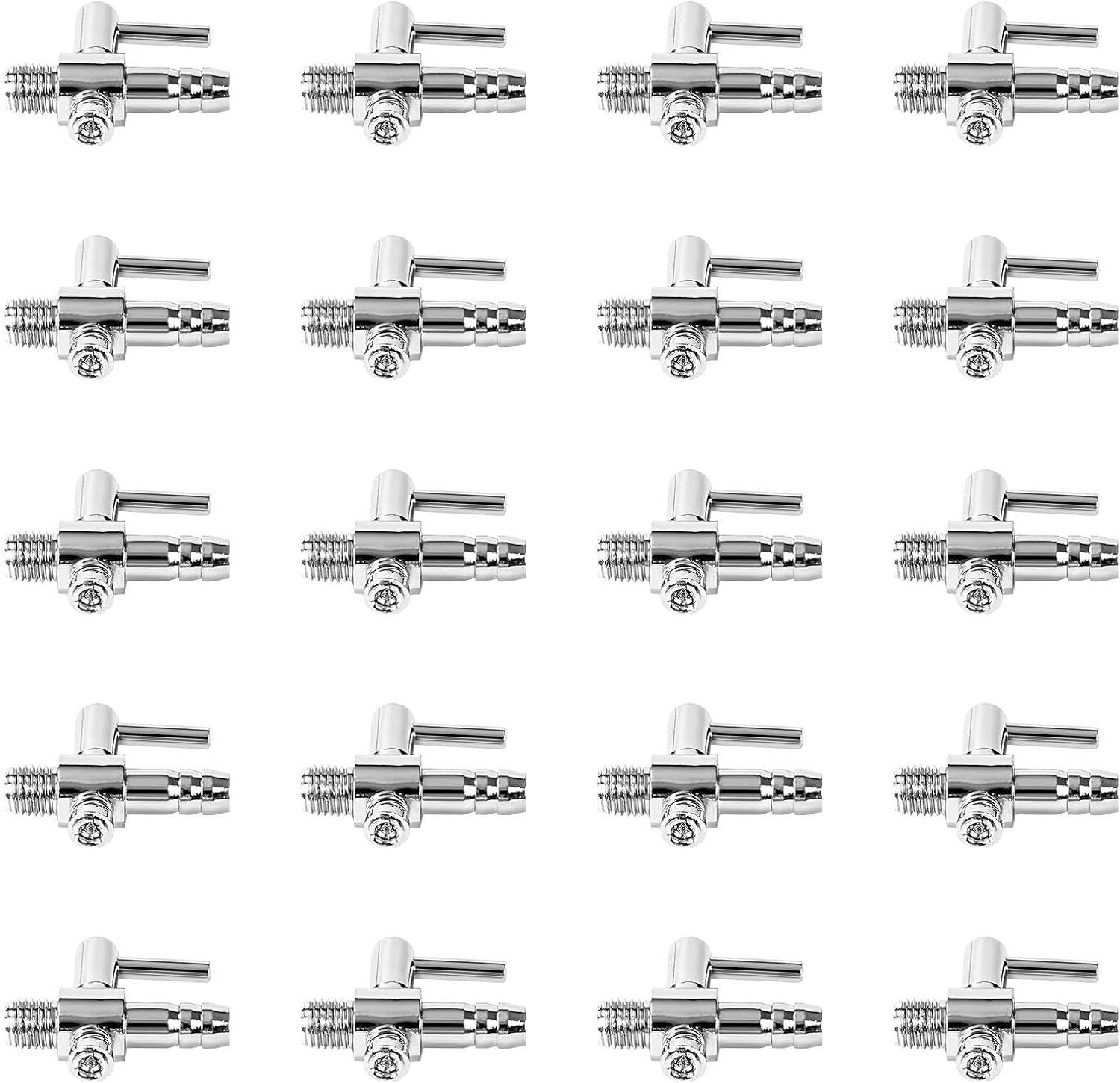 AQUANEAT Aquarium Metal Gang Valves, Air Flow Control Valves, 1 Way Thread Valve