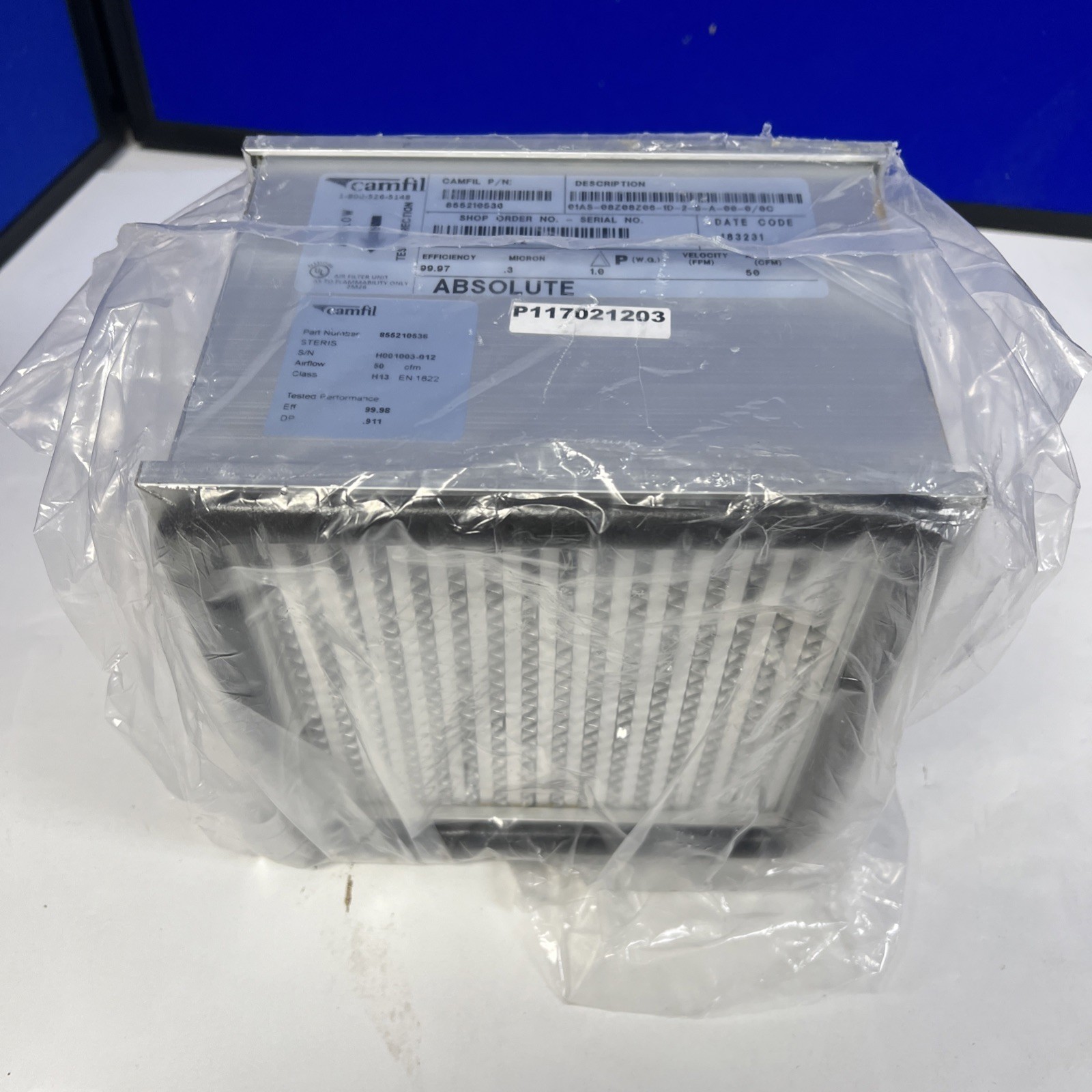 Camfil 855210536 HEPA Filter for Steris Reliance Washer - P117021203