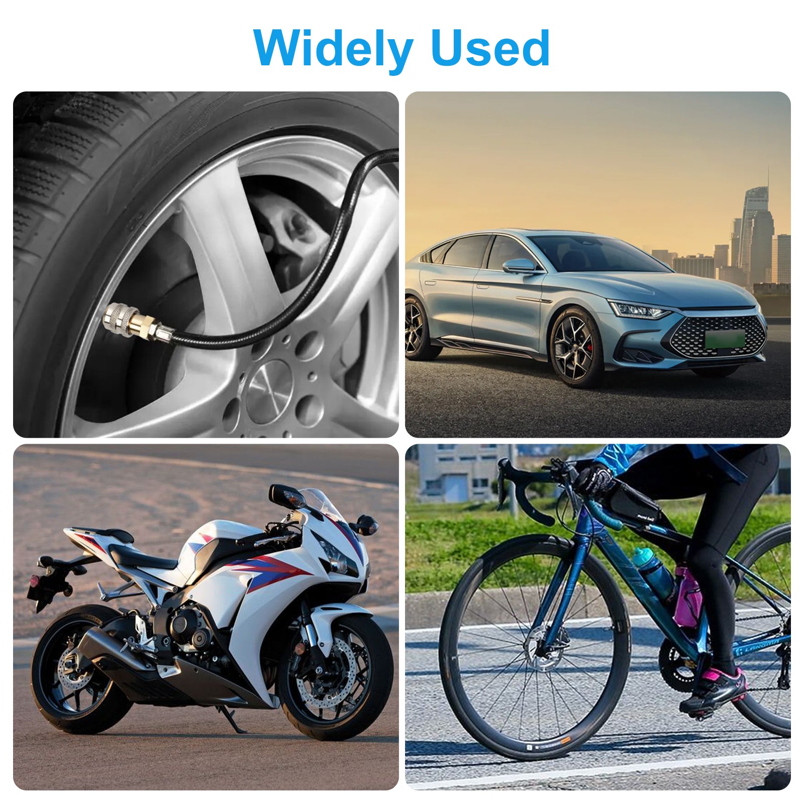 250PSI Brass Lock-on Air Chuck with Tire Inflator Valve Quick Connect 1/4" FNPT