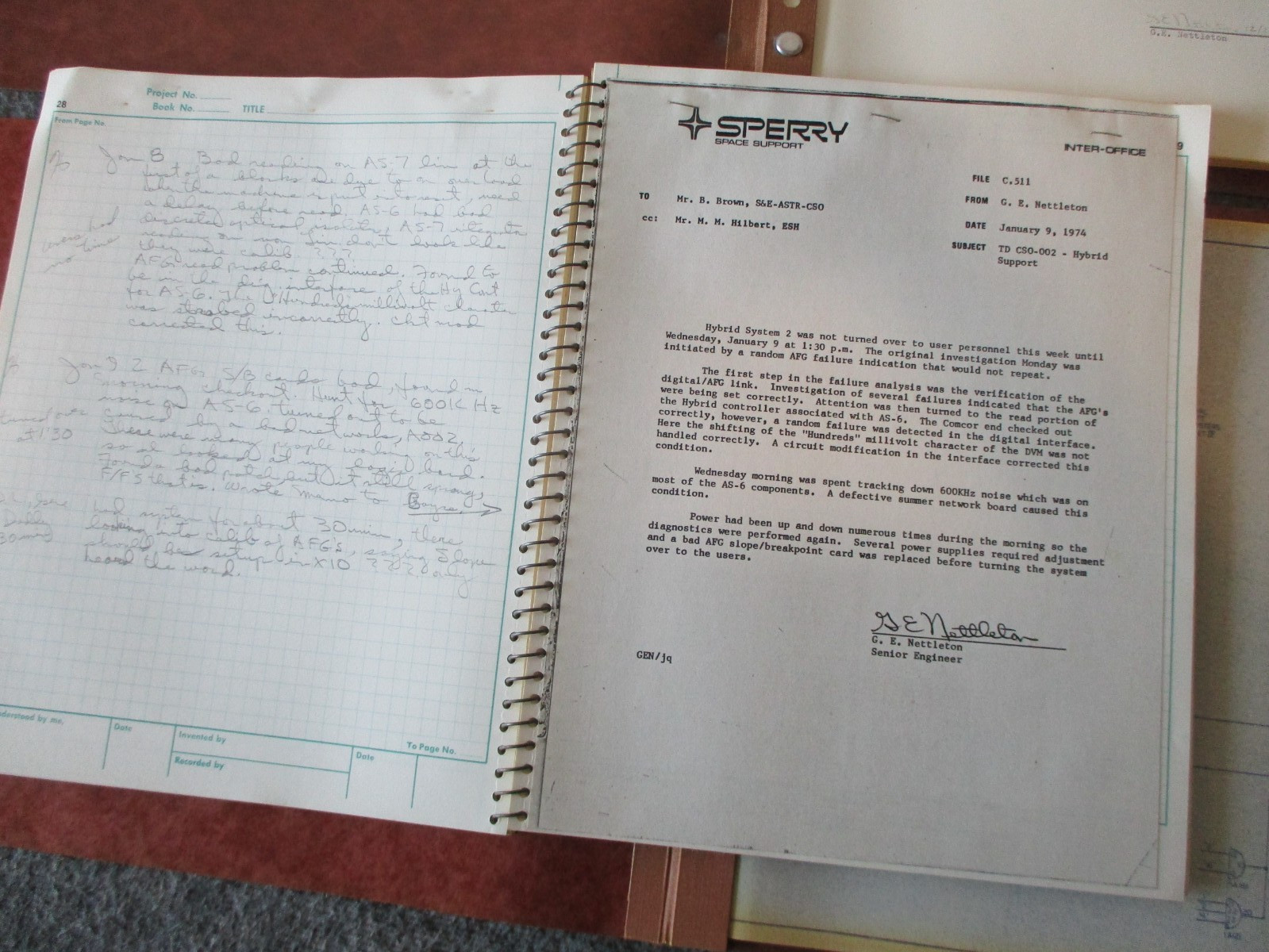 NASA MSFC SPERRY APOLLO/SKYLAB SYSTEMS CHECKOUT LAB BOOK +TECHNICAL/BLUEPRINTS)