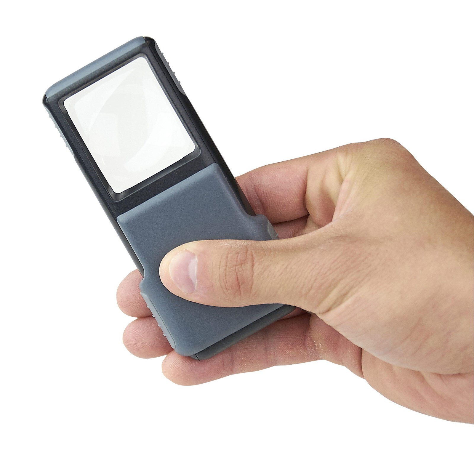 Small Pocket Magnifier 5x Aspheric Lens 5x Pop Out w LED Light Survival Tool New