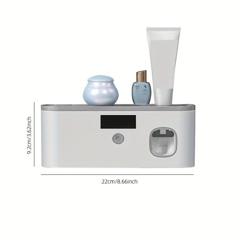 UV Light Sterilizer Toothbrush Holder Cleaner Toothpaste Dispenser 5 Toothbrush