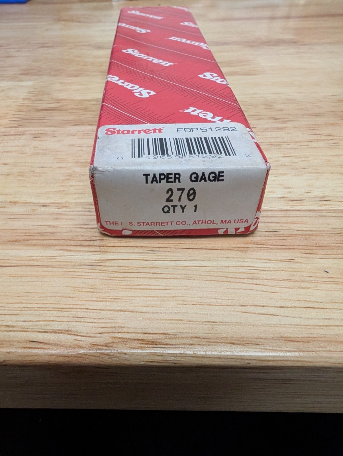 STARRETT No. 270 Steel Taper Gauge - NEW!  SAE & Metric.  Made in USA