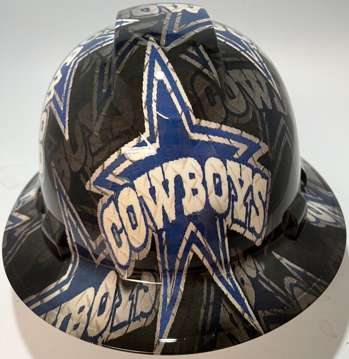 New Full Brim Hard Hat Custom Hydro Dipped DALLAS COWBOYS