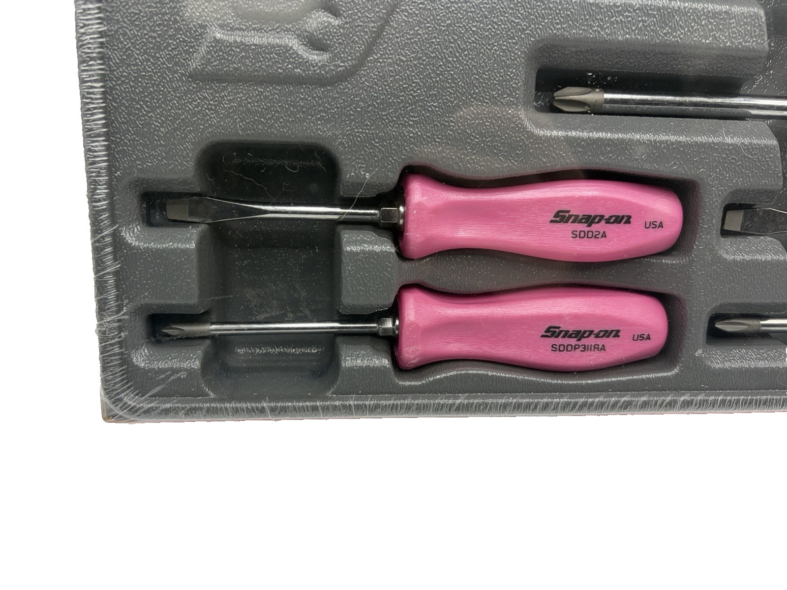 Snap On Tools Pink Hard Handle Combination Screwdriver Set SDDX70APP 7 Piece New