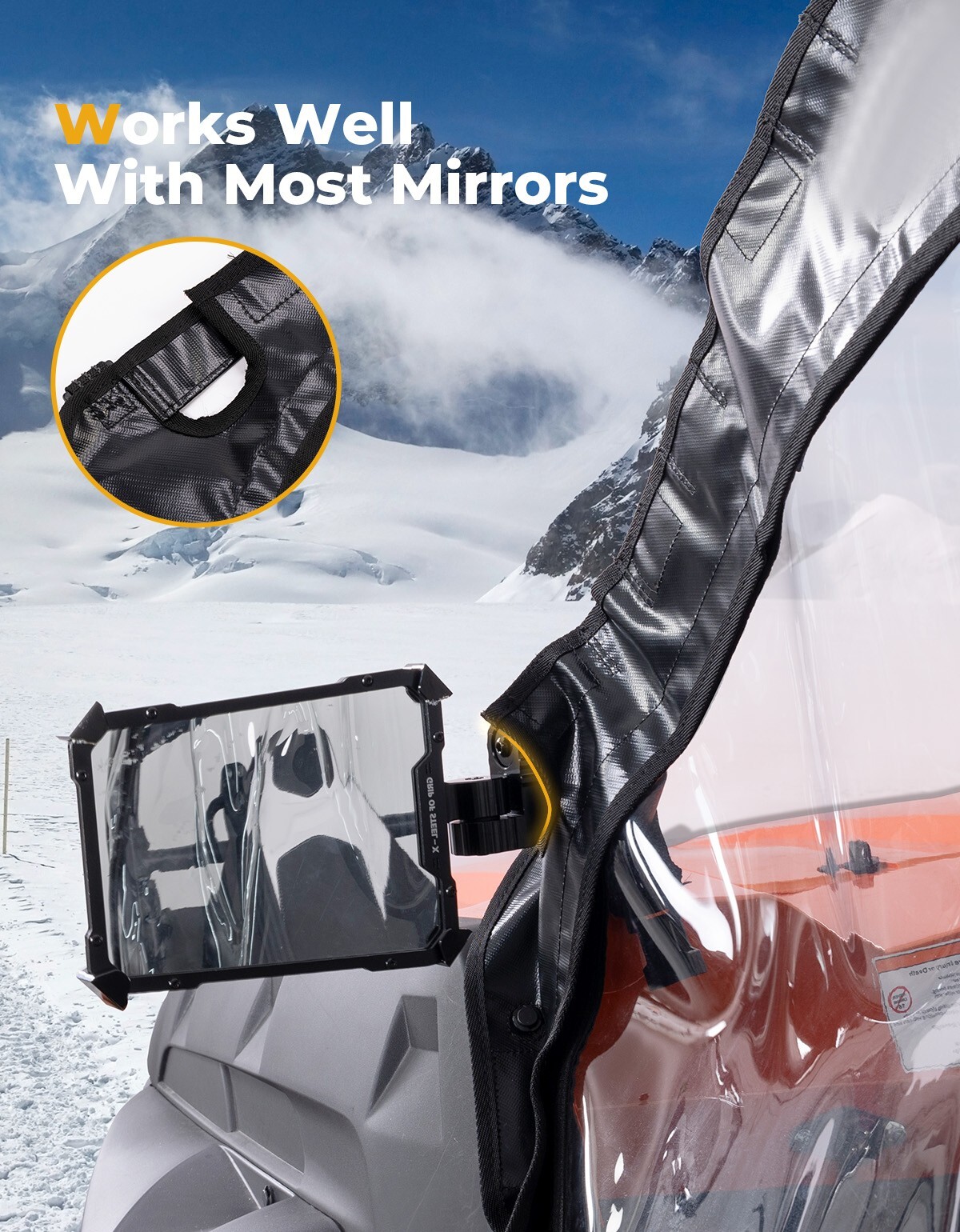 Pair Soft Upper Door w/ Zippered Window for CFMOTO ZFORCE 500/800/1000 2018-2022