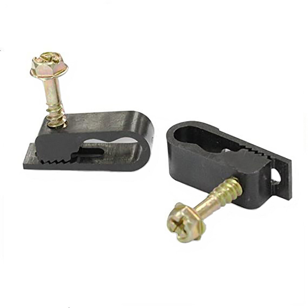 SatelliteSale Grip Clip Dual Cable Clips - Black 100 Count