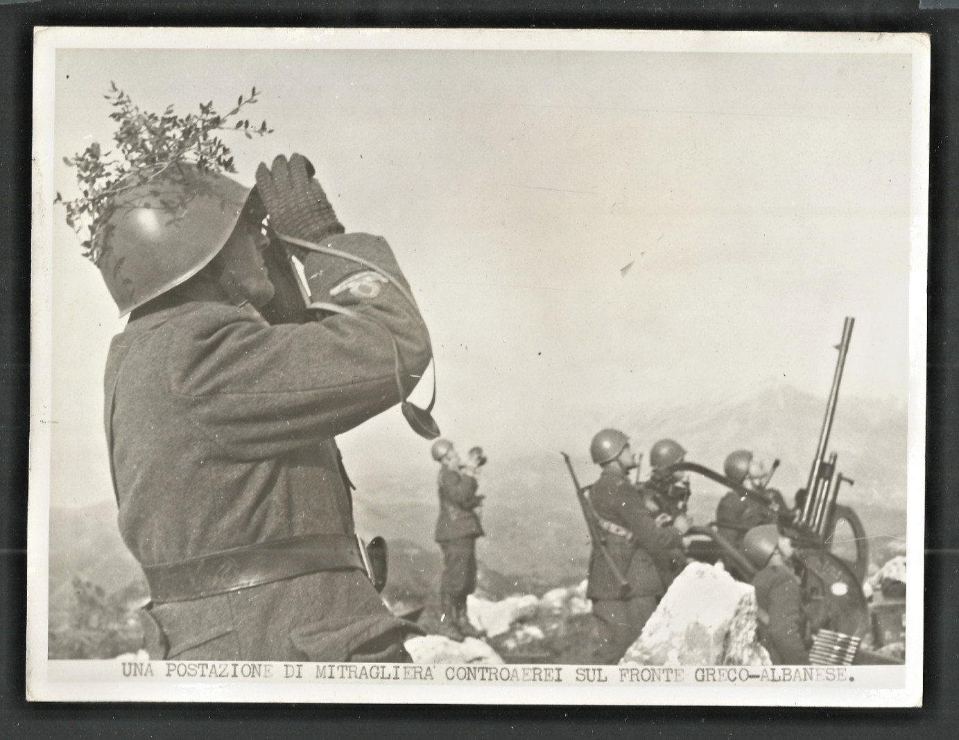 Albania Italy Greece 1941 Original War Photo 20x25cm Border Air Plane Protection