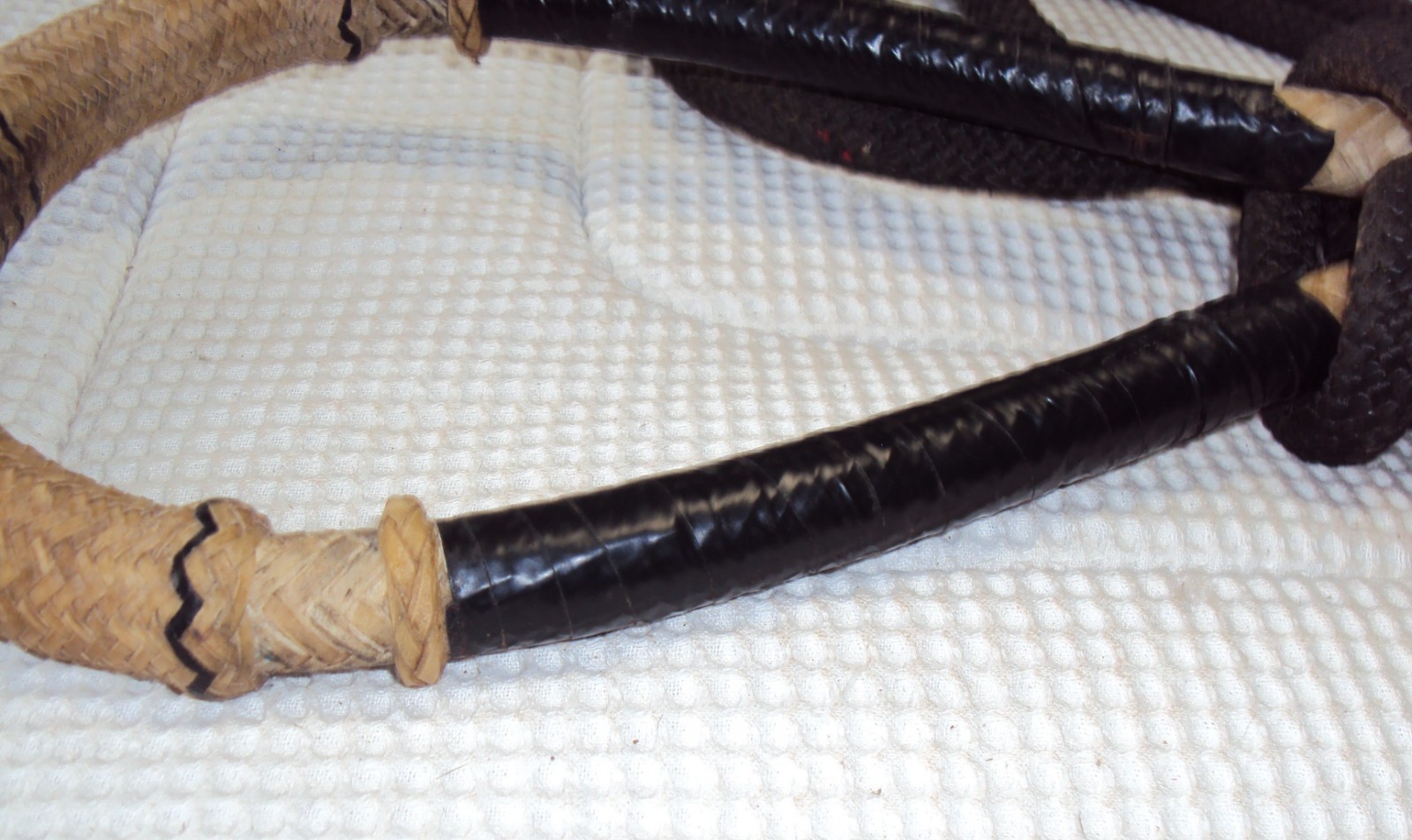 Western Rawhide Braided Bosal & Mecate Reins - Tassels - Full Size - GREAT