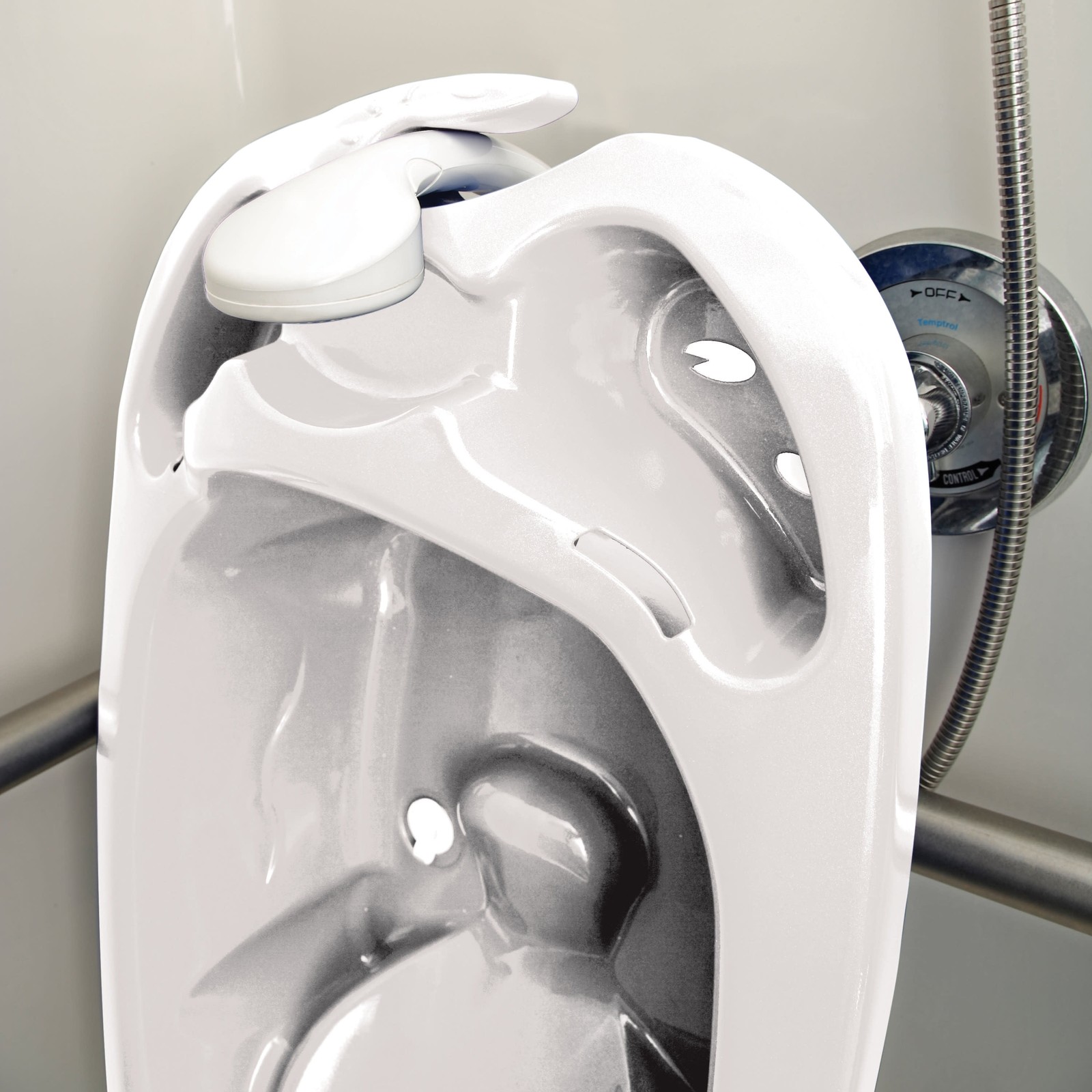 Newborn to Toddler Plastic Baby Bathtub, White