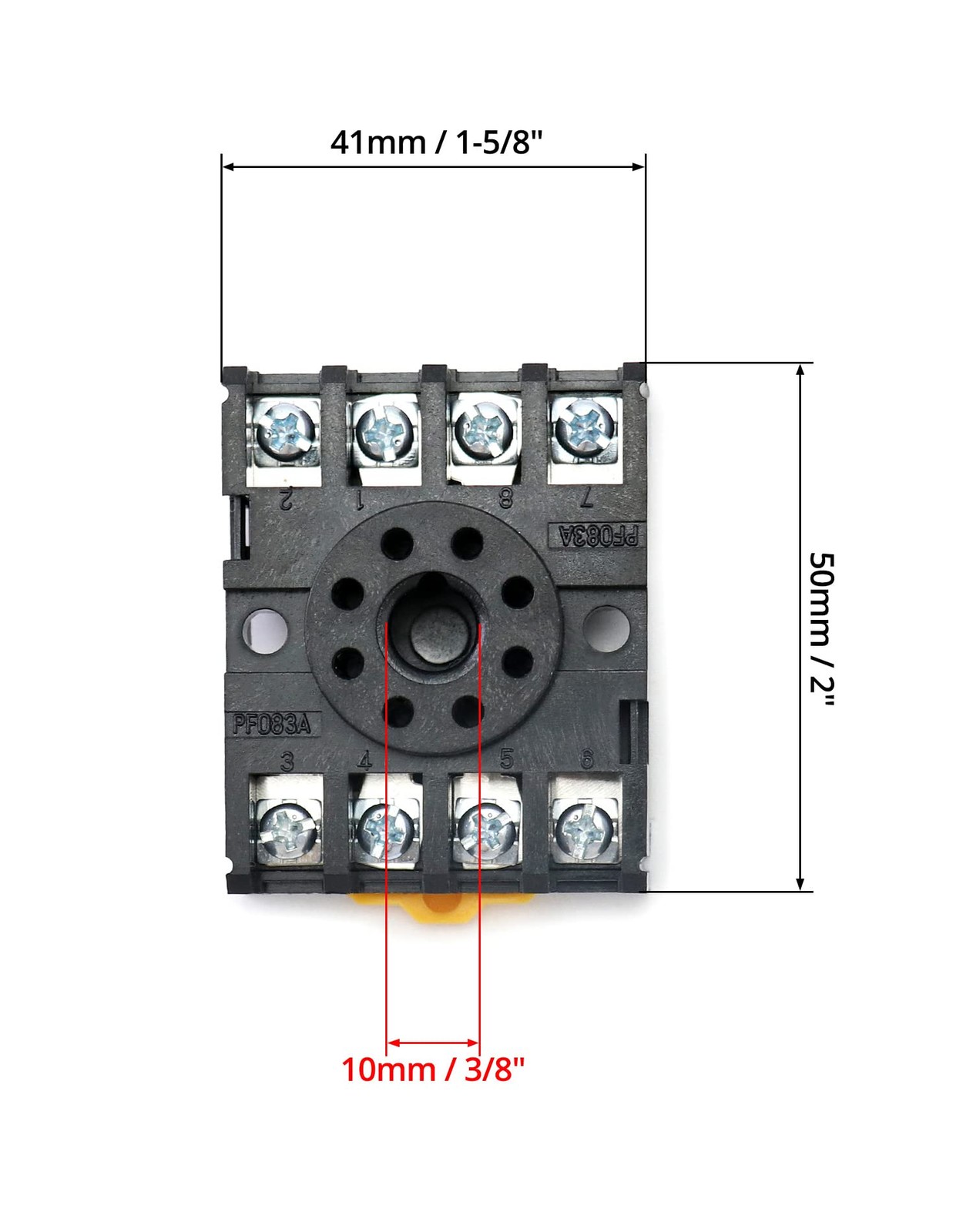 QWORK 8 Pins Relay Socket, 4 Pack 600 V 10 Amp Octal Socket with 4