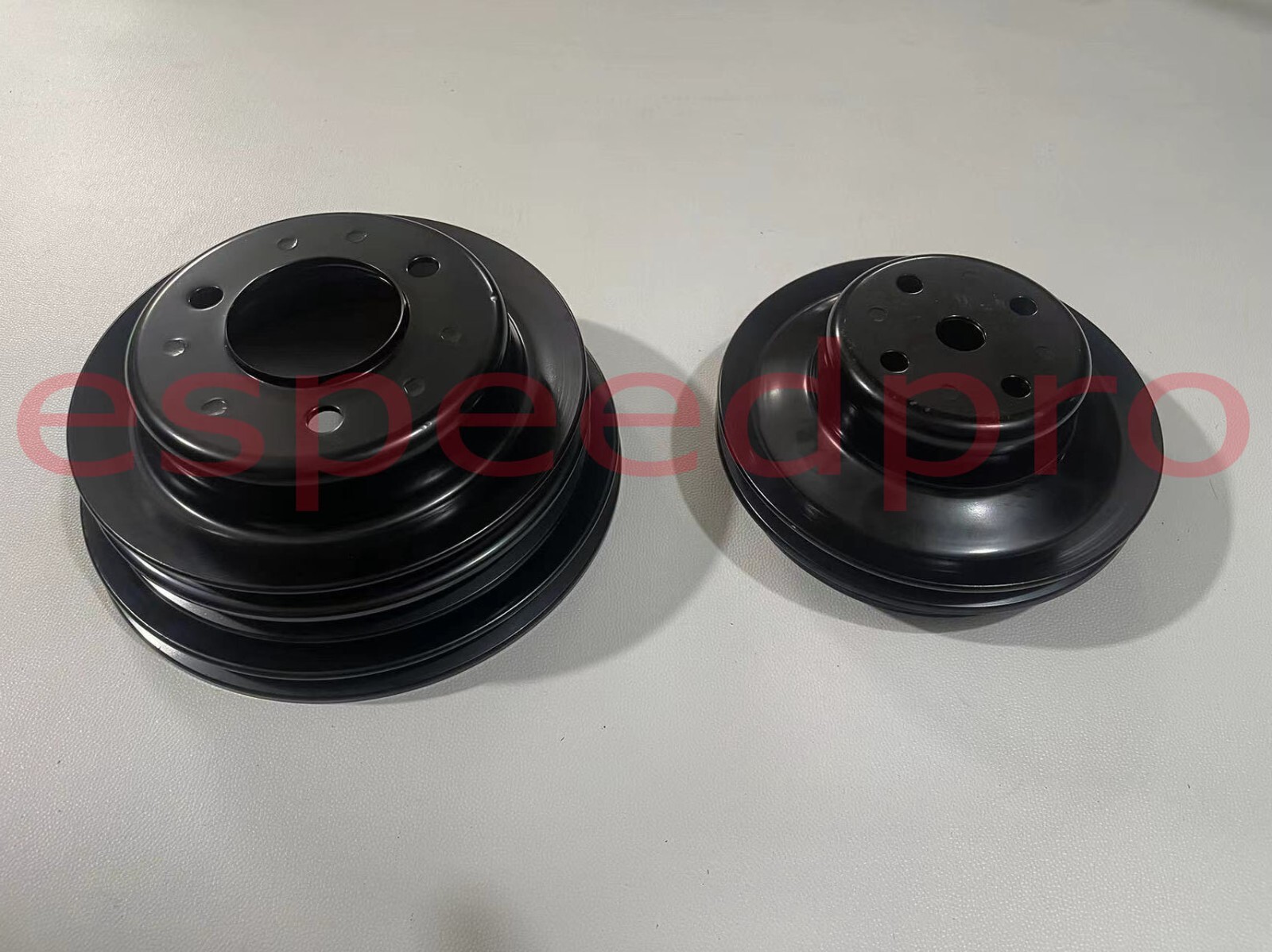 Black Pulleys Pulley BBC Big Block Chevy LWP 396-454 Long Water Pump Pulley Kit