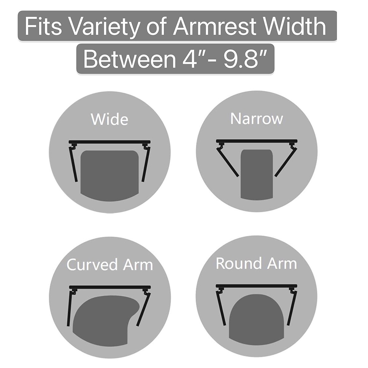 Wooden Sofa Armrest Tray Table Clip Holder Round Sofa Couch Arm Holder Organizer