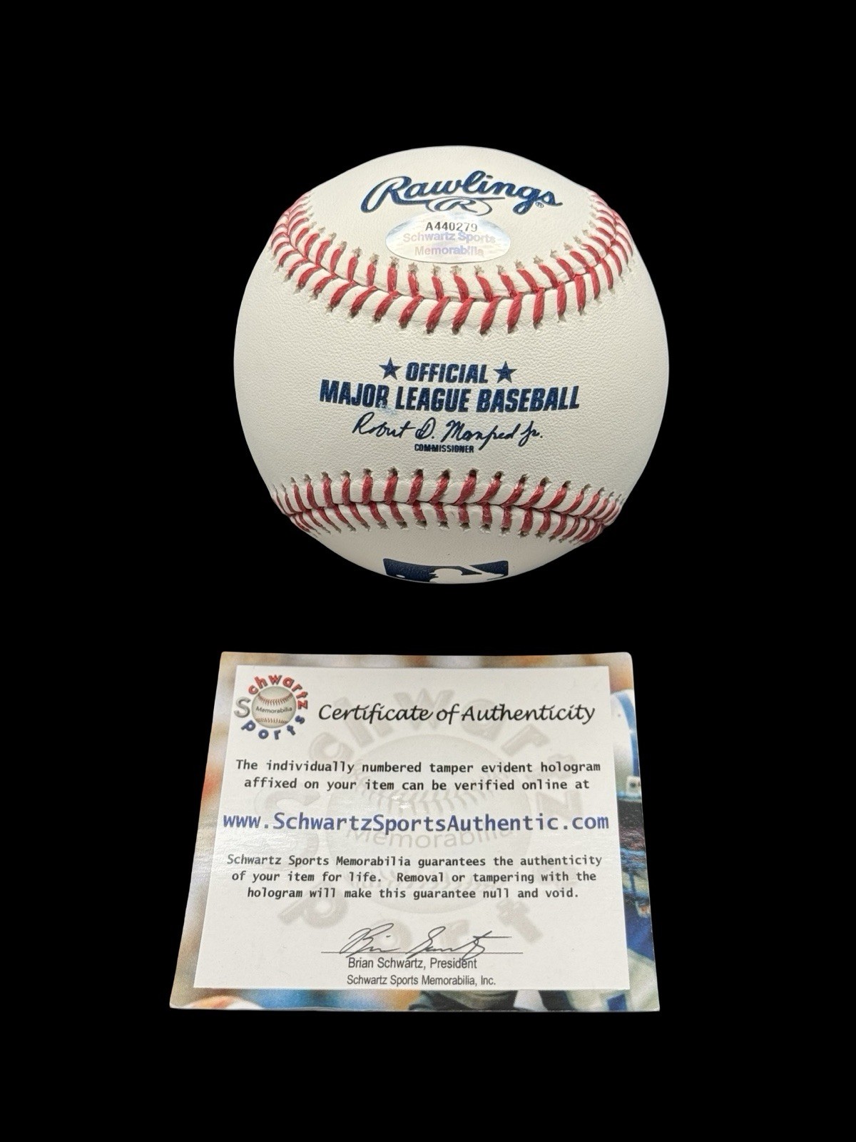Ruben Sierra Signed OML Baseball Schwartz COA Yankees Rangers Auto