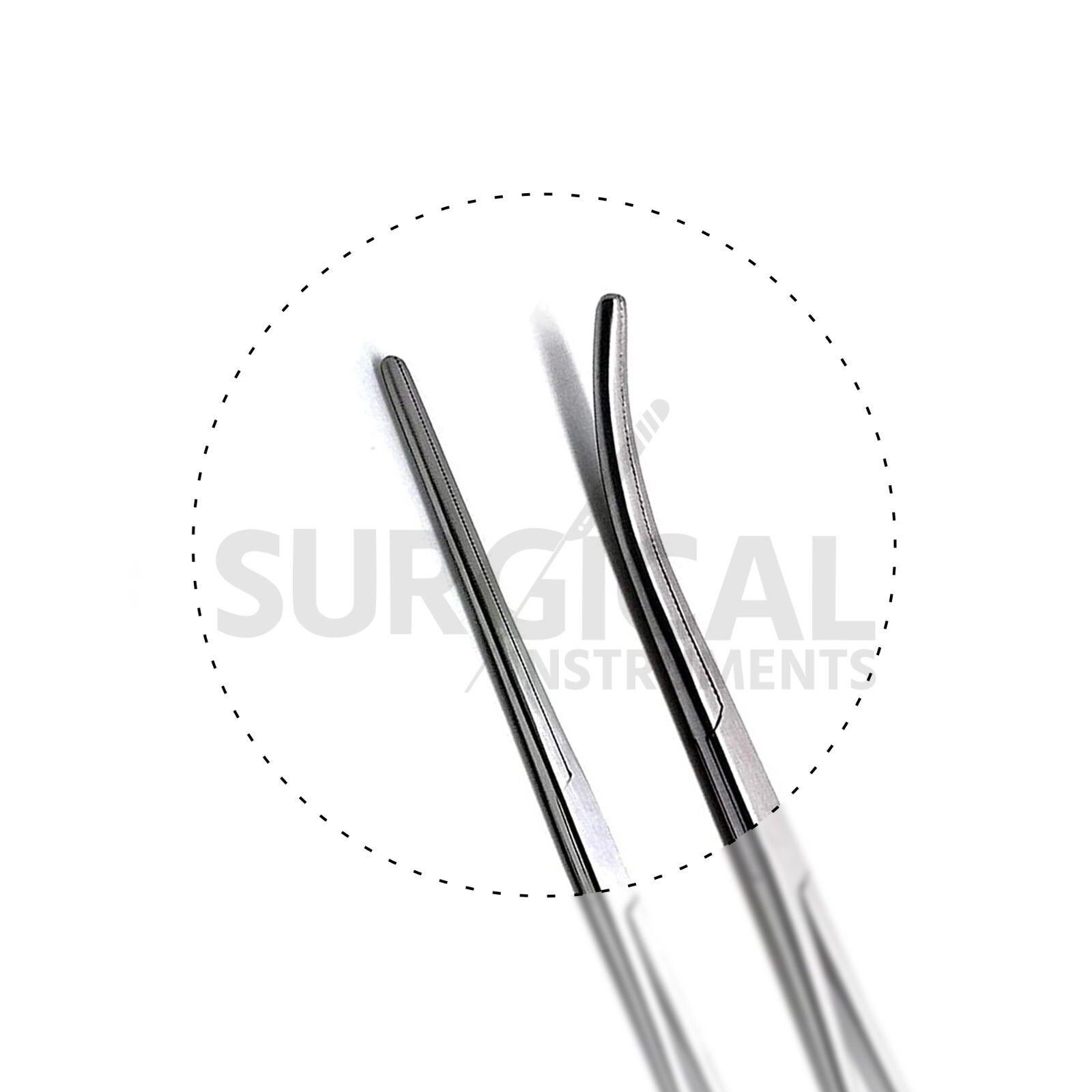 2 Pcs Set 12" Straight + Curved Hemostat Forceps Locking Clamps German Grade