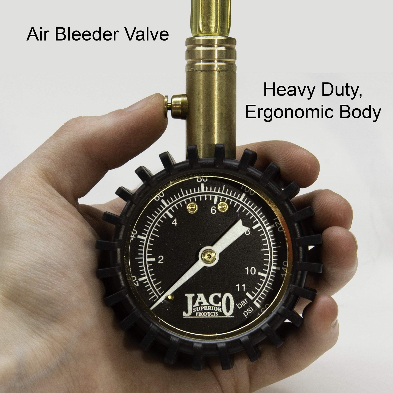 JACO BikePro Presta Tire Pressure Gauge 160 PSI