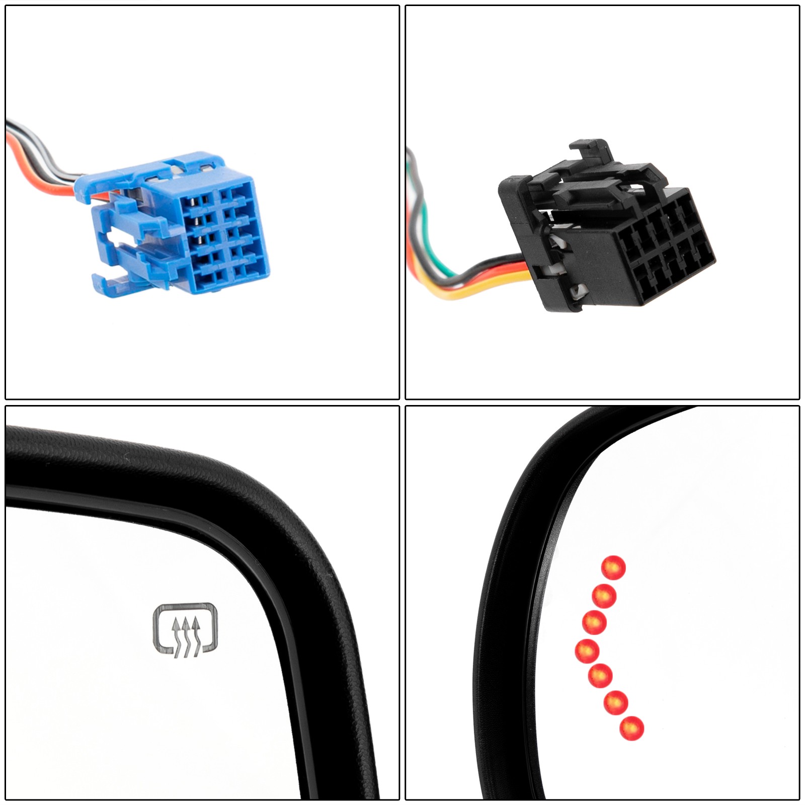 Power Heated Turn Signal LH RH pair Door Side View Mirrors For 2003-07 GMC Chevy