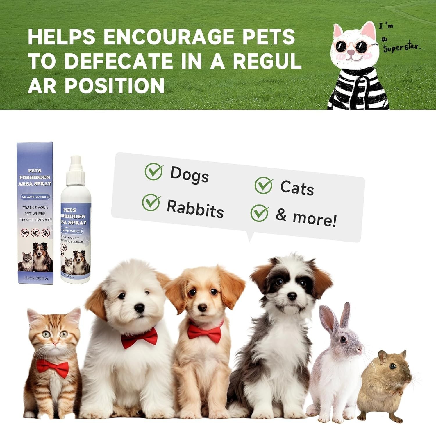 Dog Potty Training Spray, NO-GO Area Spray Prevents Chewing, Licking & Peeing