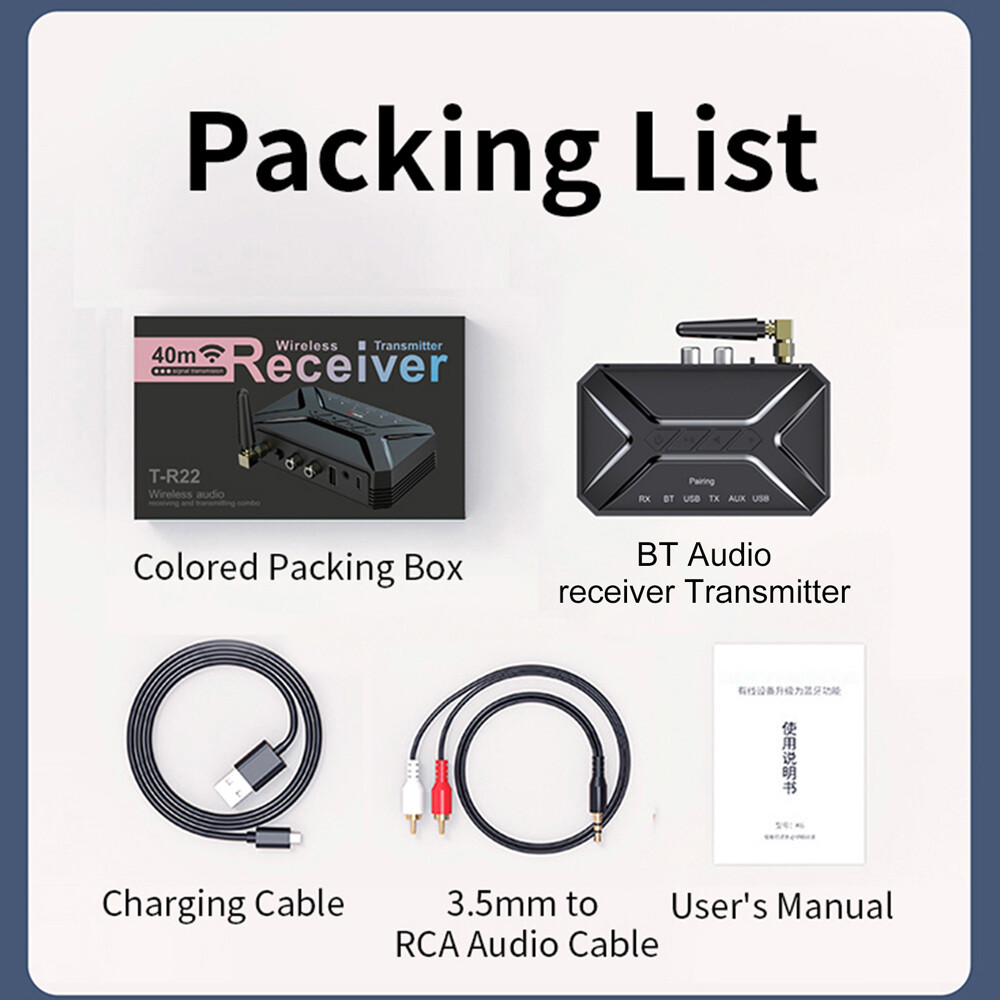 Long Range Bluetooth Transmitter Receiver Wireless Home Car Stereo Audio Adapter