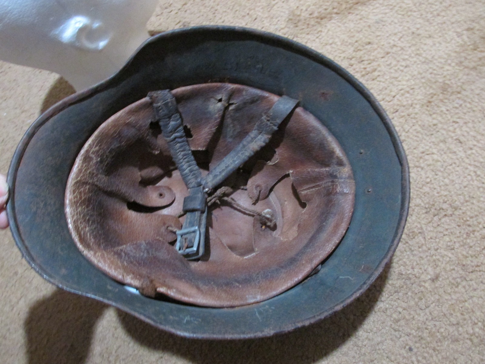 WW2 Hungarian Tuzolto military fire helmet GY 66 (Gyor)