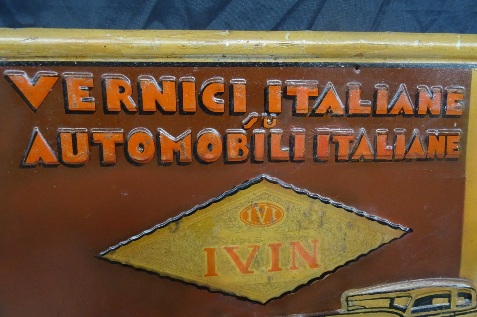 IVIN paint sign Fiat Alfa Romeo Isotta Fraschini 1930s