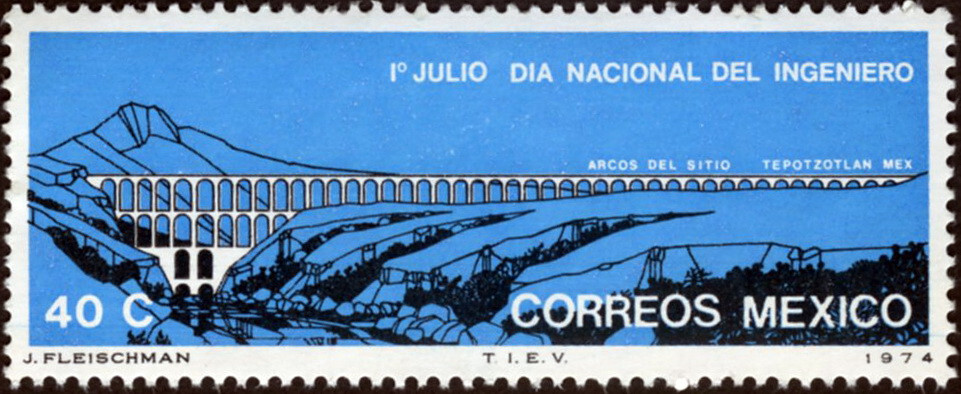 Mexico 1974 Engineer's Day Tepotzotian Aquaeduct MNH (SC# 1063)
