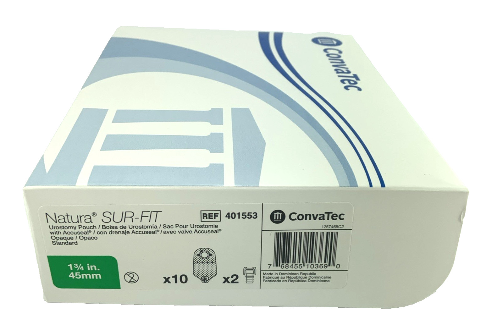10 ConvaTec 401553 Natura Sur-Fit Urostomy Pouch 1-3/4" 45mm Exp. 27-29 *Note