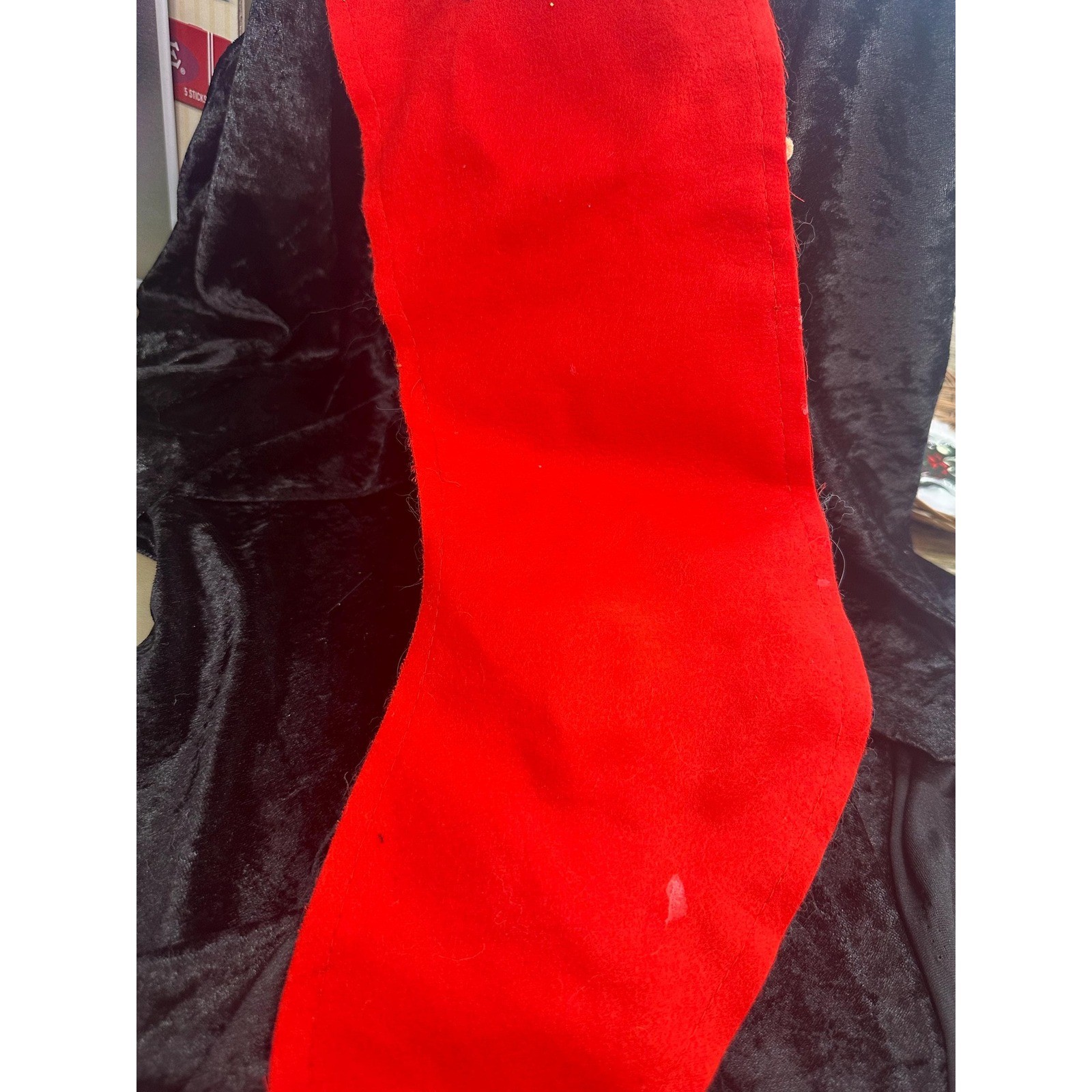 Vintage Rubberfaced Elf Stocking Red