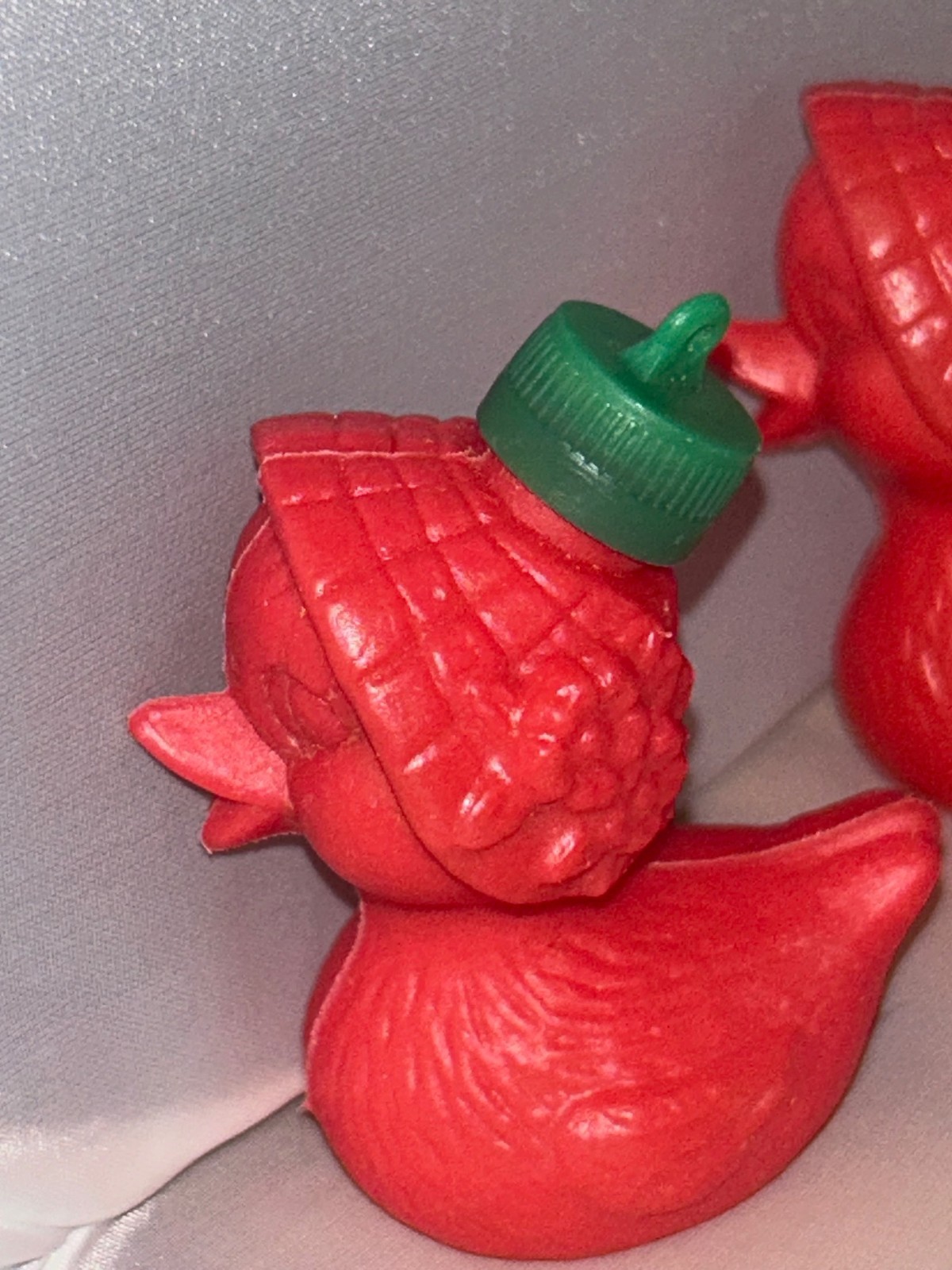 4 Vintage 70's BUNNY Rabbits Thumper & Duck Chick Powder Candy Container Easter