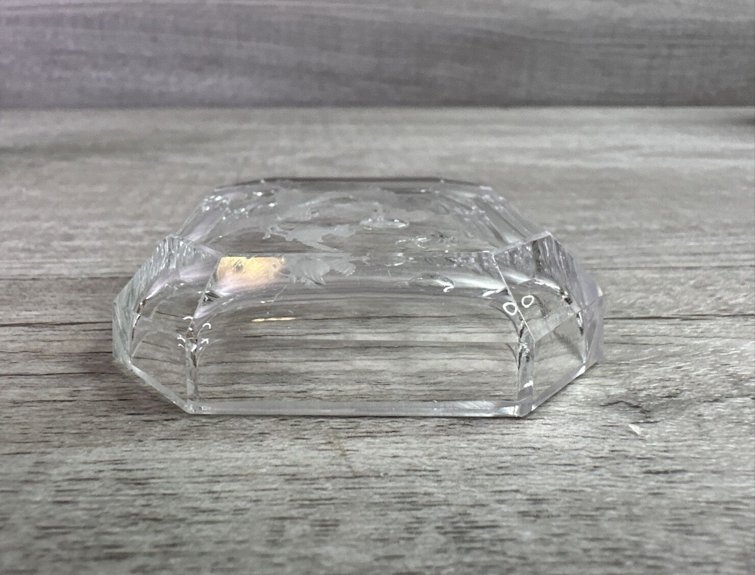 Vintage Intaglio Crystal/ Glass Boy w/bubbles Salt Cellars Heinrich Hoffman