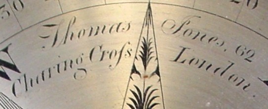 1816 Thomas Jones Compass folding Sight Vanes Vertical Arc - Rare Early Compass