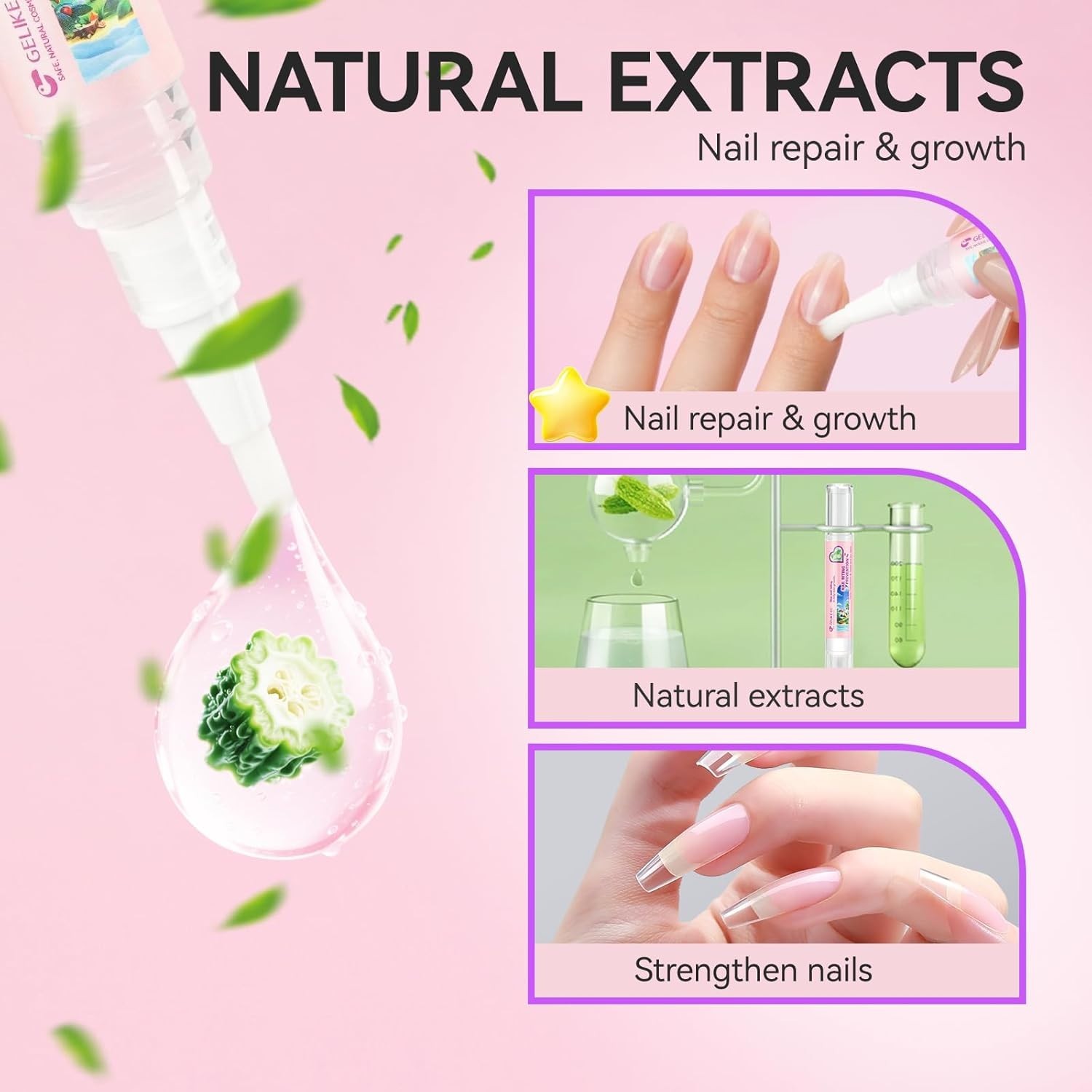 Nail Biting Prevention for Adults and Kids - Gelike EC Bitter Taste Stop Nails B