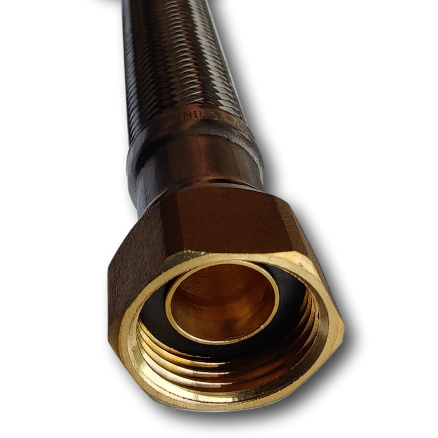 2 Pcs. XFITTING 1/2" Push Fit Valve Flexible Water Heater Hose, 3/4 FIP 18 Inch