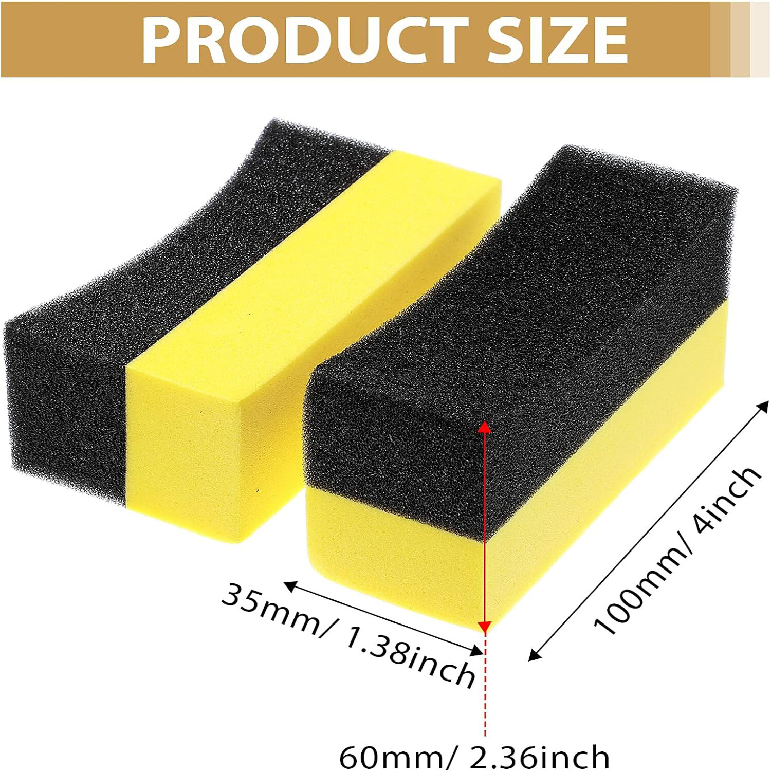 12X Tire Dressing Applicator Pad Car Contour Sponge Gloss Shine Protectant Wheel