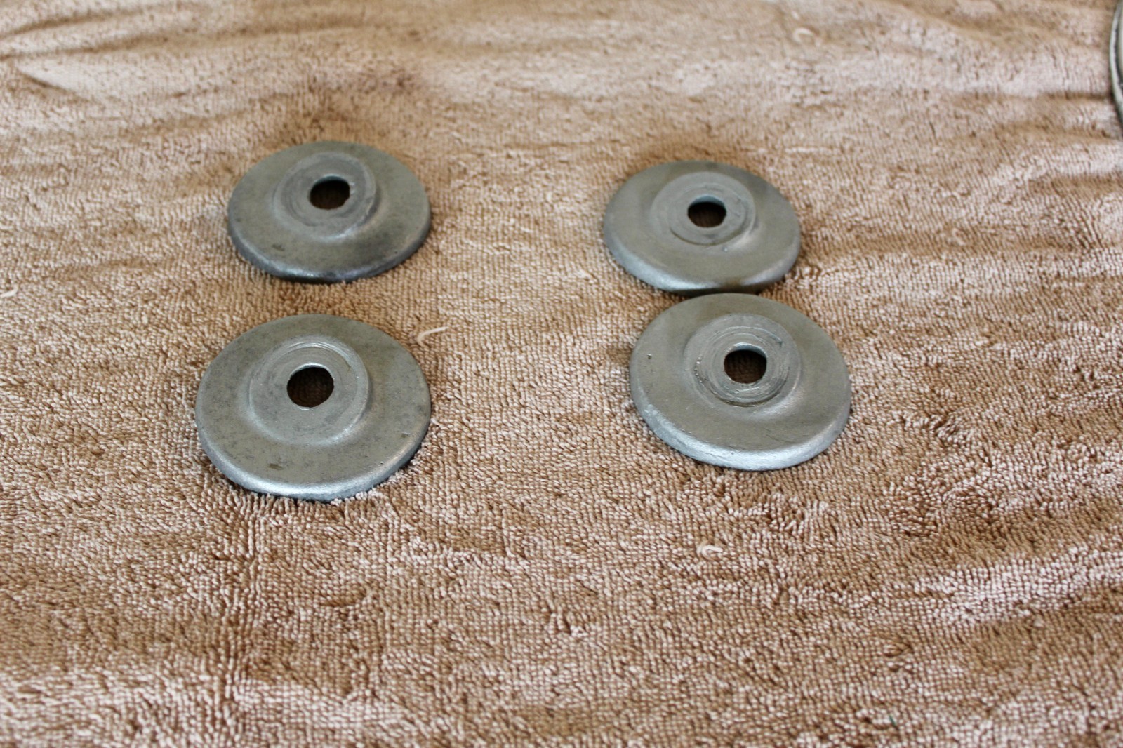 vintage aluminum boat parts cleats, trim, 20 piece lot