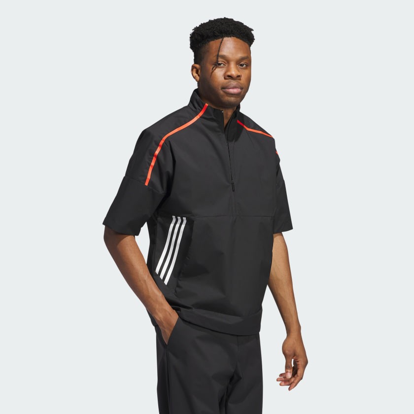 adidas men Core Provisional Short-Sleeve 1/2-Zip Jacket