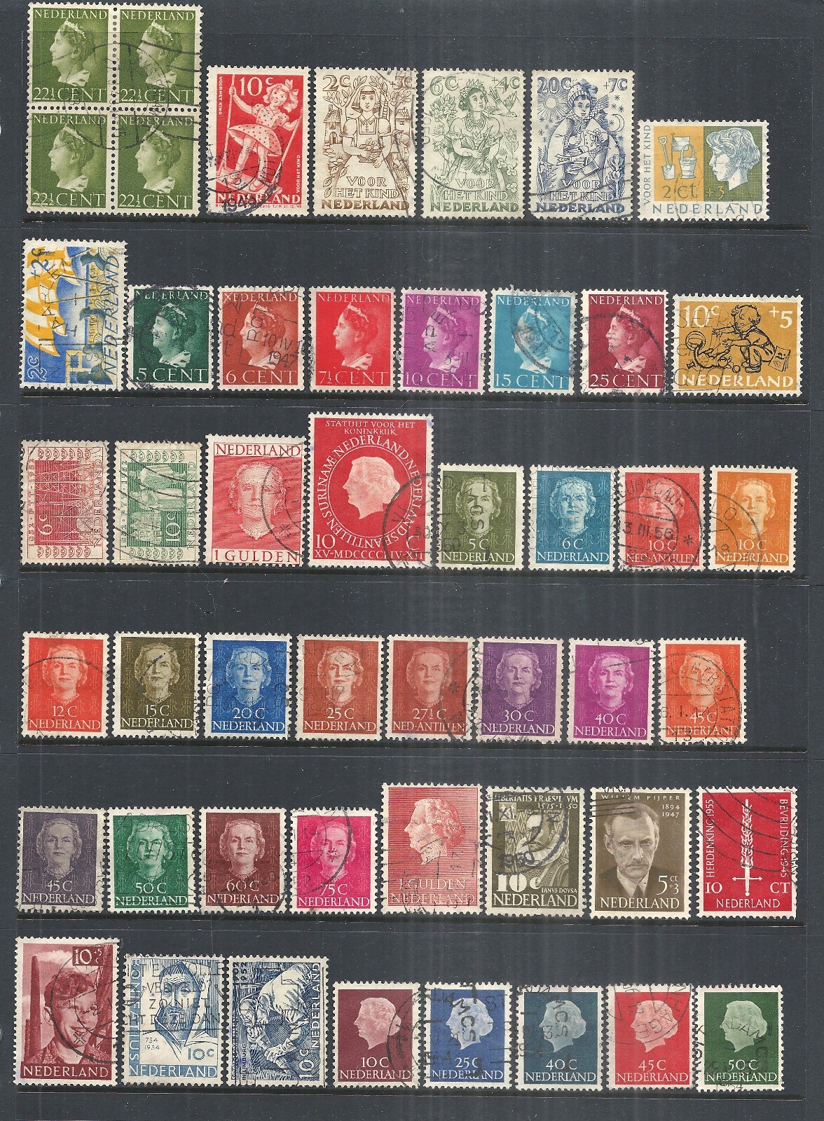 NETHERLANDS    VARIOUS USED ISSUES     1940 to 1954