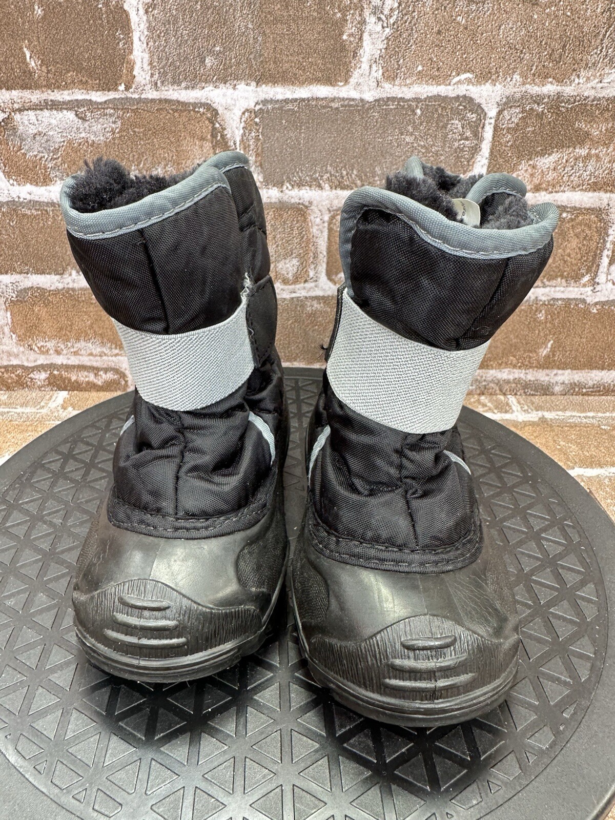 Kamik Snowbug Winter Fur Lined Snow Boots Black Boys Toddler Size 6