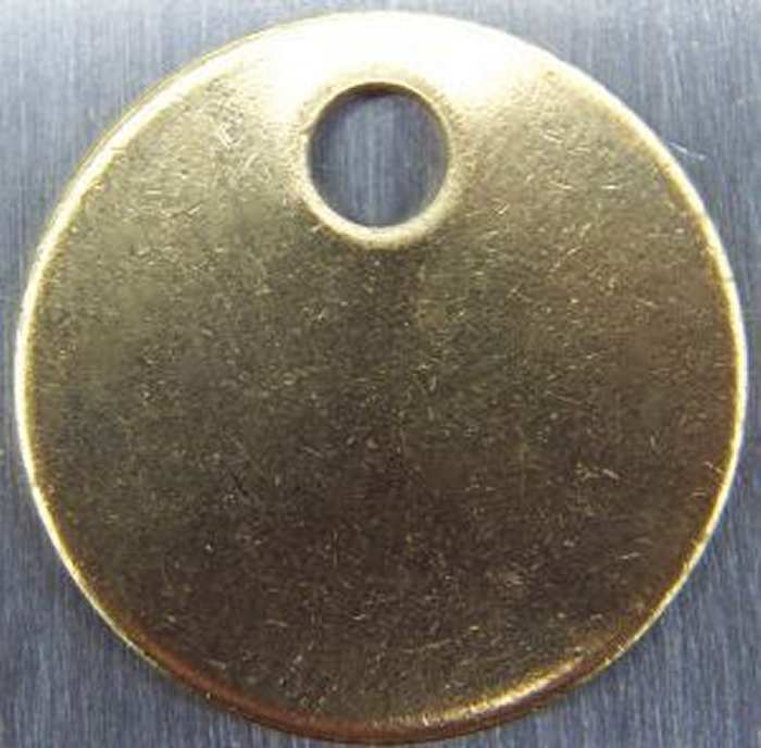 Round Blank Brass ID tags Pets Keys Tools Valves 1",1-1/4",1-1/2",2" Made in USA