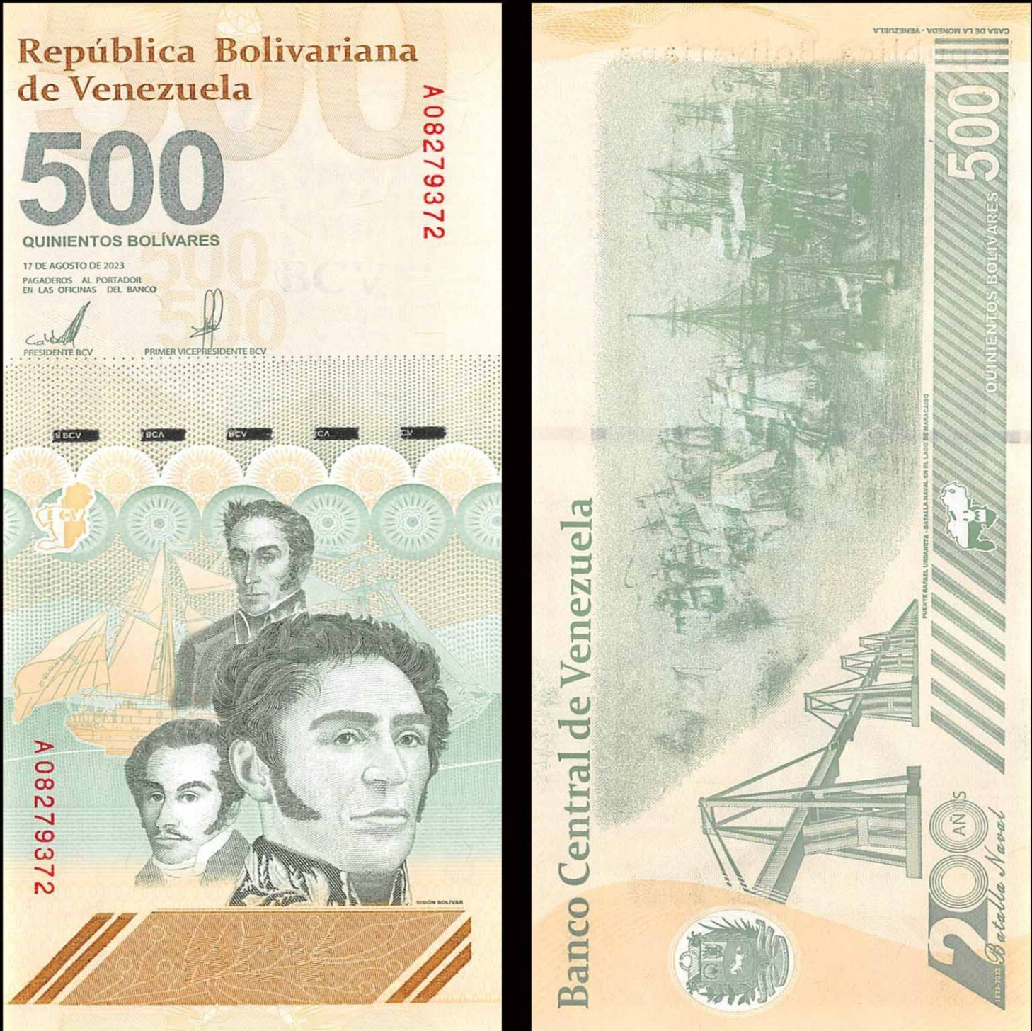 NEW VENEZUELA 500 DIGITALES 2023 10x 500 Million Bolivar Soberano UNC Authentic