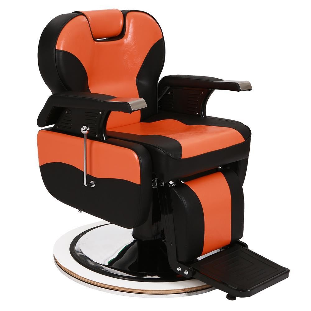 All Purpose Hydraulic Recline Barber Chair Salon Beauty Equipment Black+ Orange