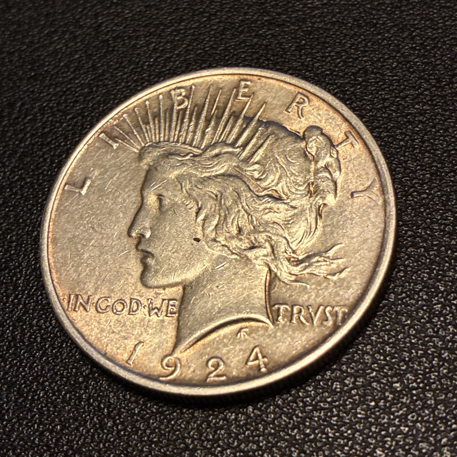 1924 Peace Silver Dollar. Very Good Condition.