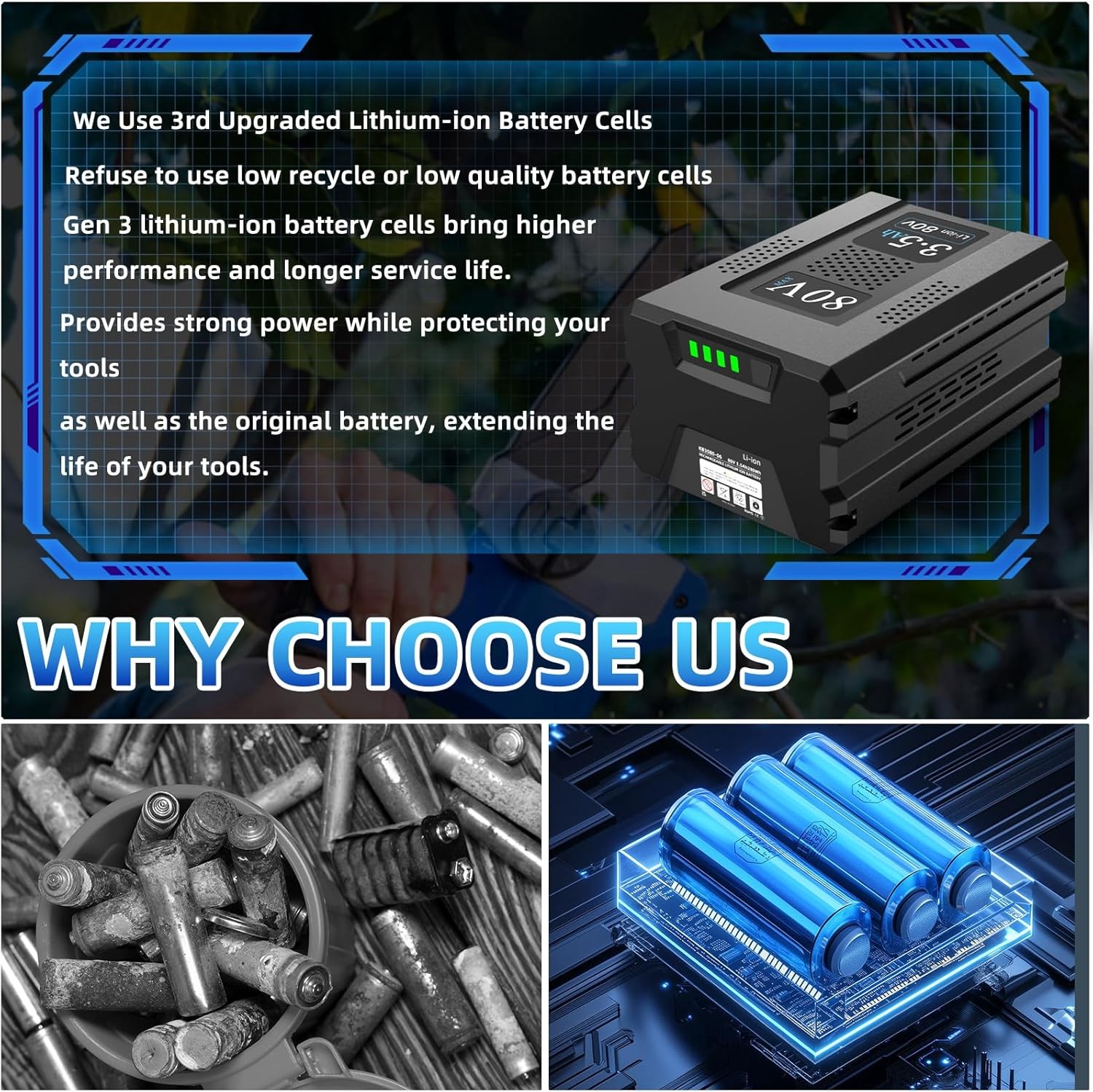 1-PACK 80V 3.5Ah for Kobalt 80V Max Lithium-Ion Battery KB2580-06 KB3080-06 New