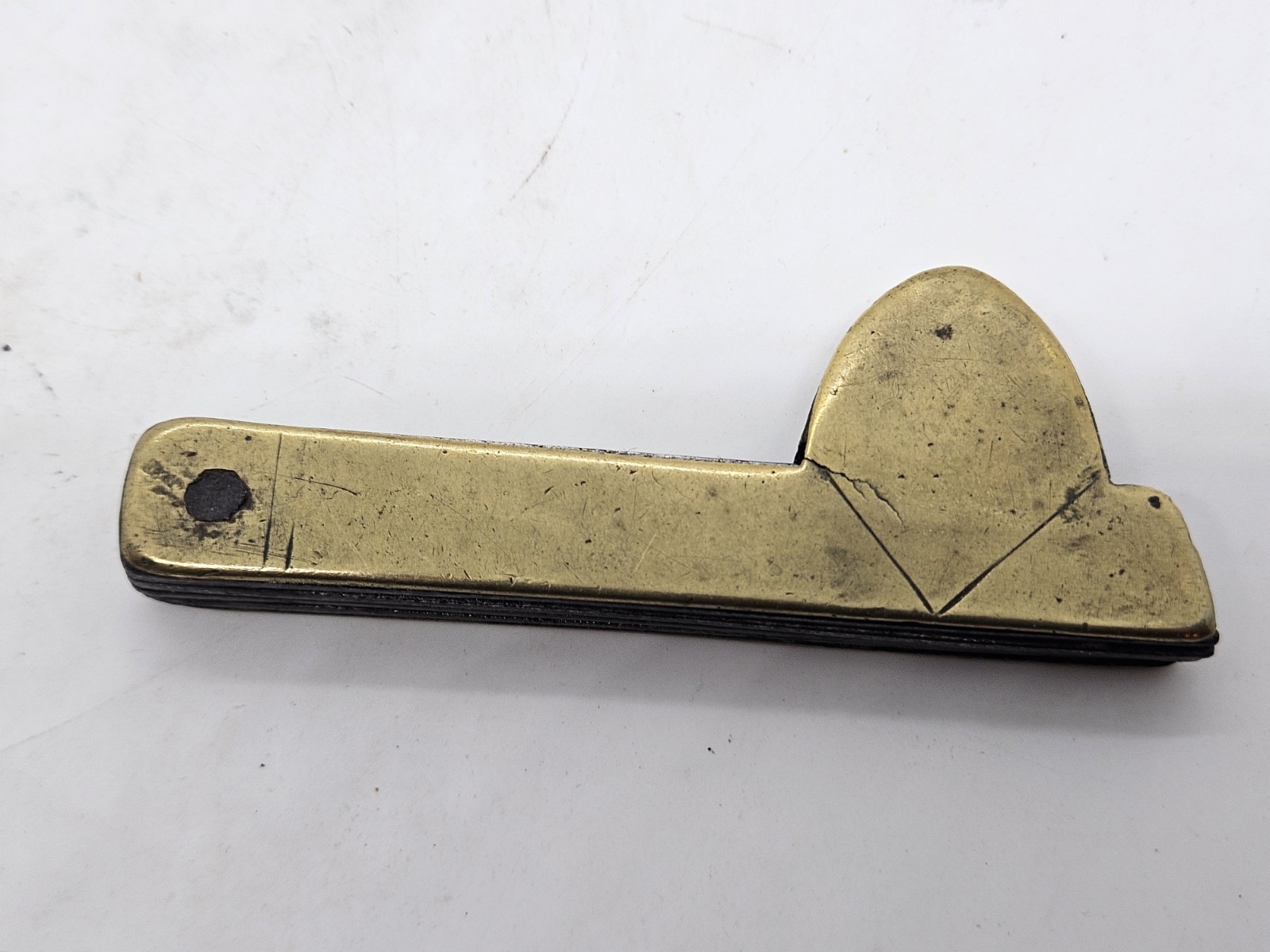 Antique 1800's Holmes Victorian Brass 4 Blade Bloodletting Quack Medical Fleam