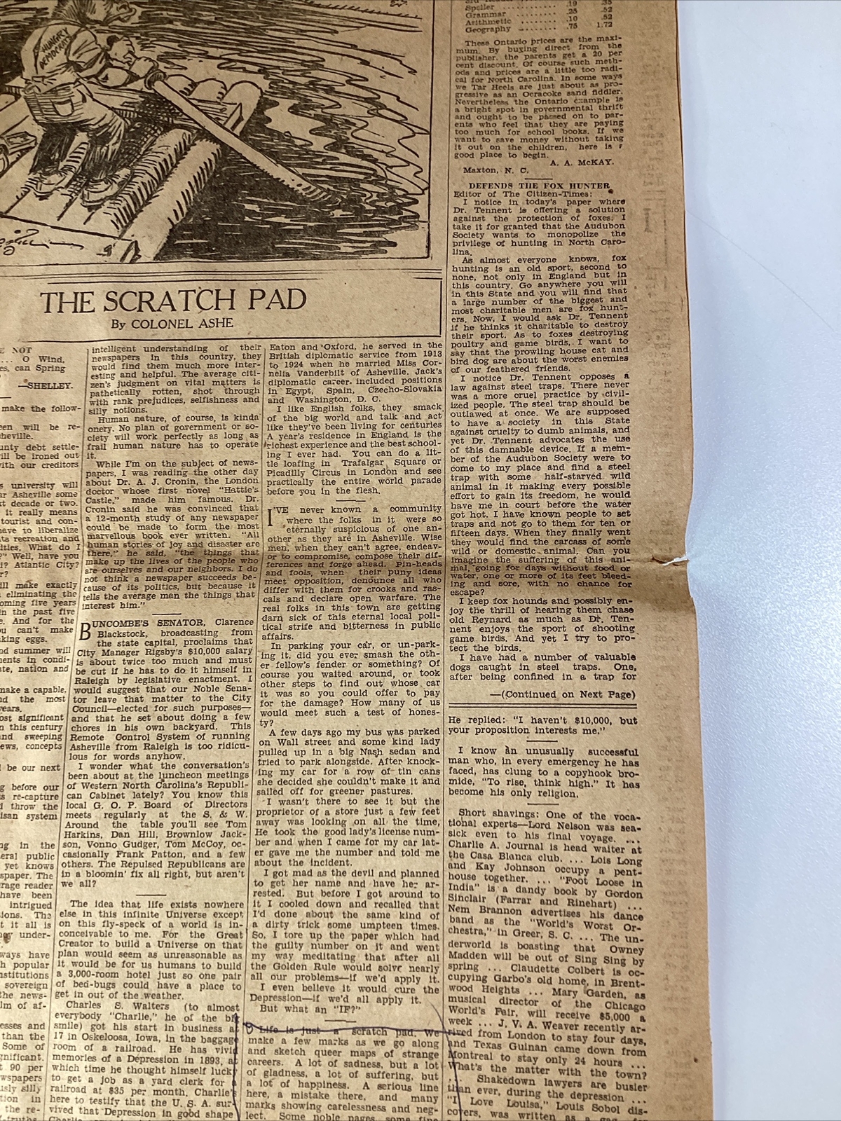 Ashville NC Newspaper Feb 19, 1933 Great Ads Women Miami Columns Carolina Power