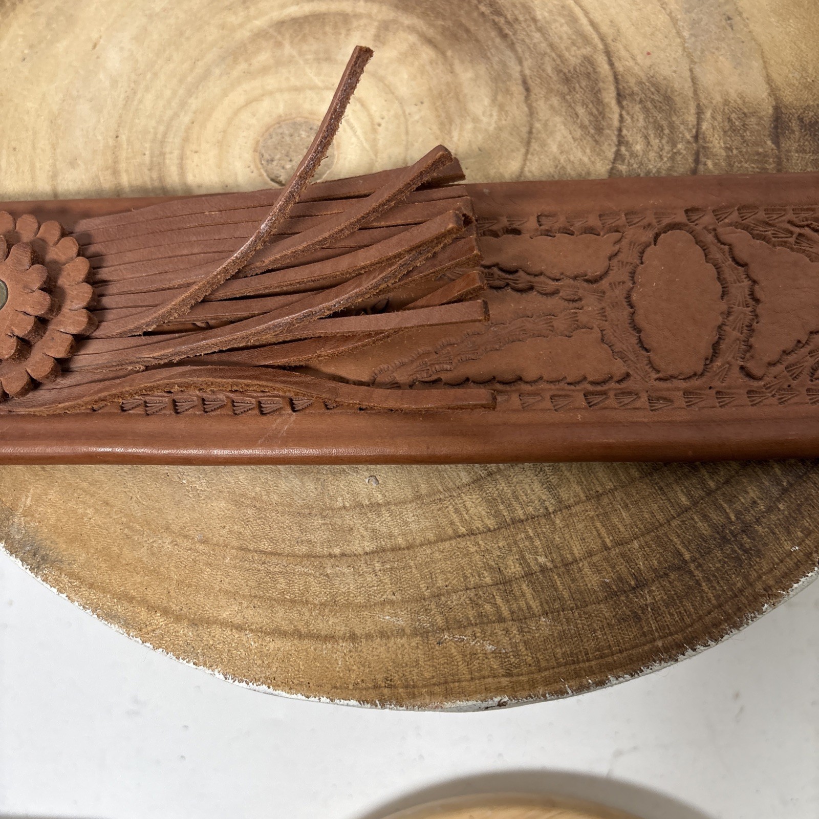 Busque La Marca Colima Guatemala MACHETE W/ Leather Sheath 18” Central American