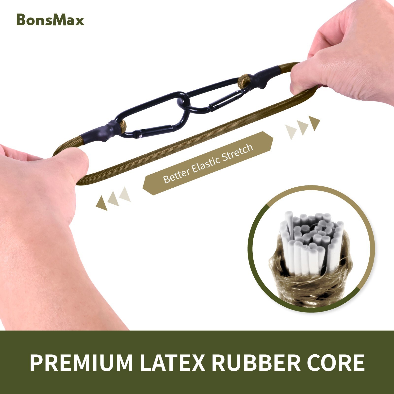 48" Bungee Cords with Aluminum Hooks, Heavy Duty Elastic Bungie Straps-4PACK